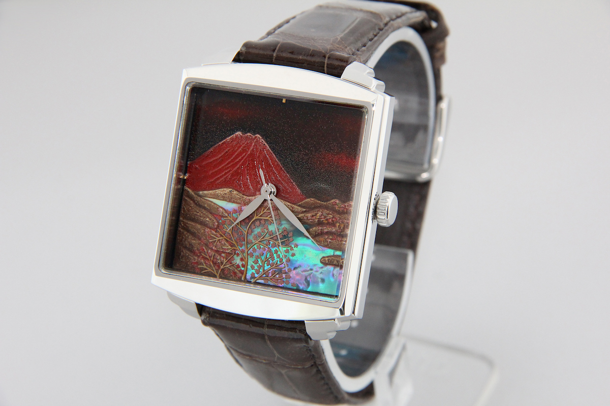 Urushi maki-e watches [Joga] Red Fuji