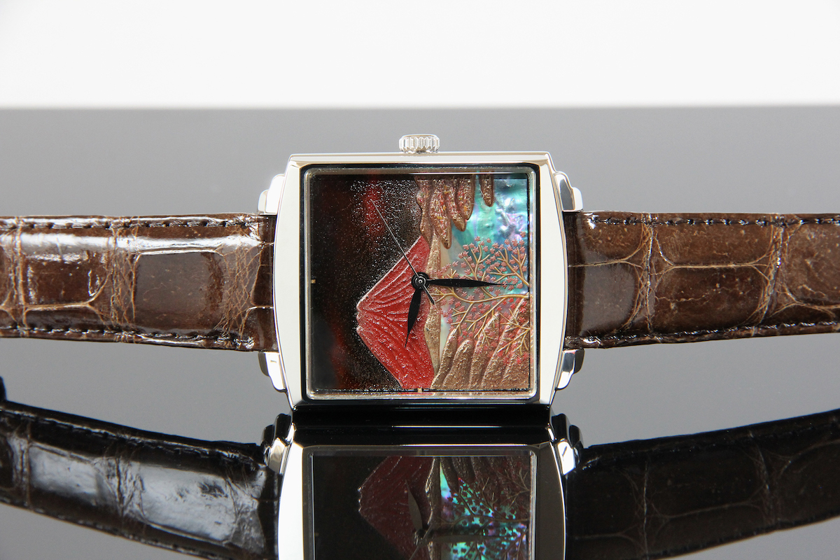 Urushi maki-e watches [Joga] Red Fuji