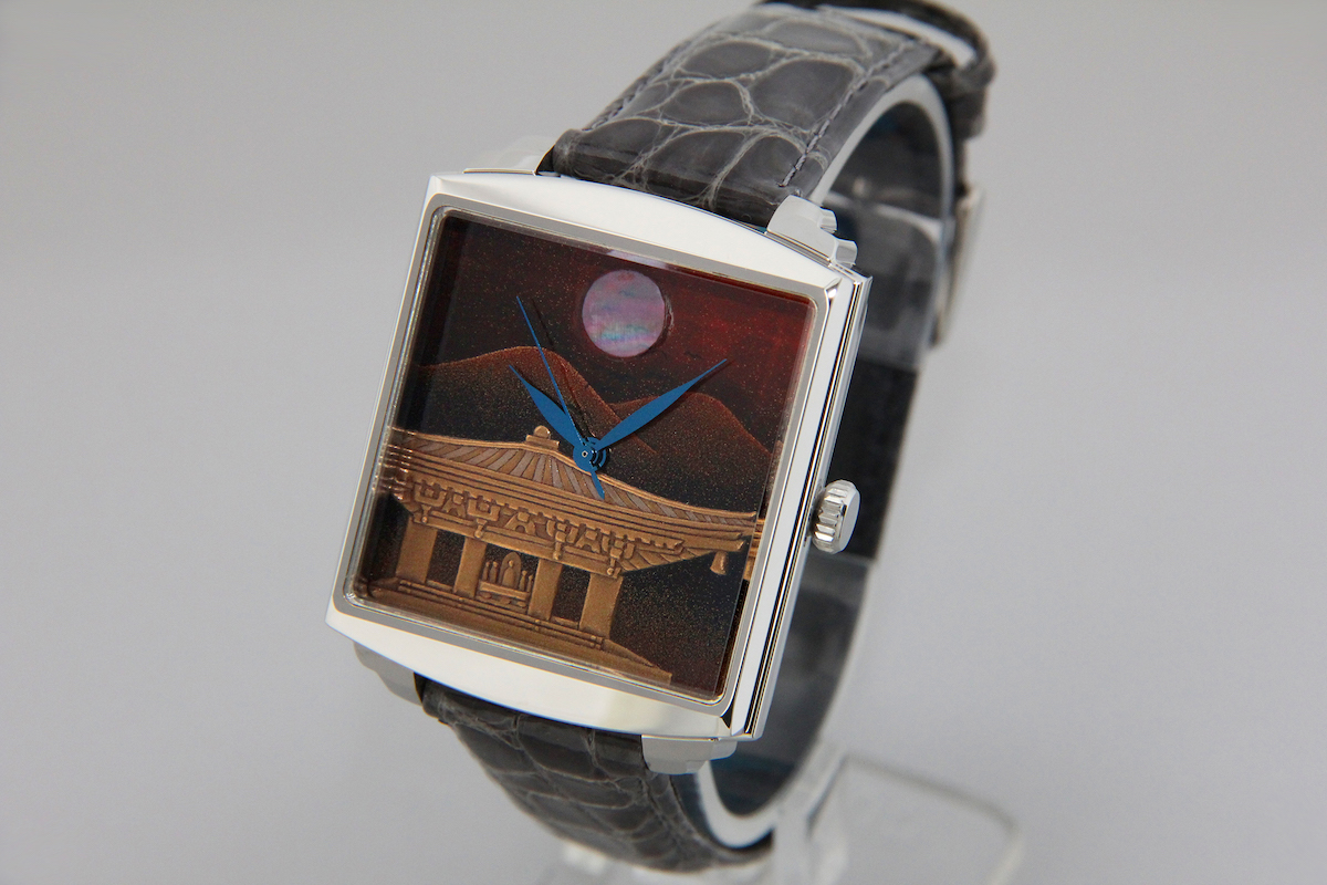 Urushi maki-e watches [JOGA]Konjiki-do at Sunset
