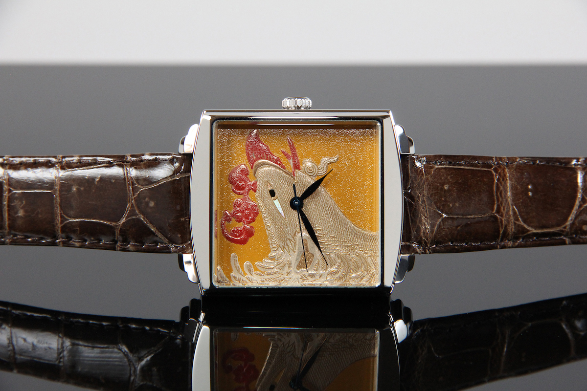 Urushi maki-e watches [JOGA]Hakuho (White Chinese Firebird)
