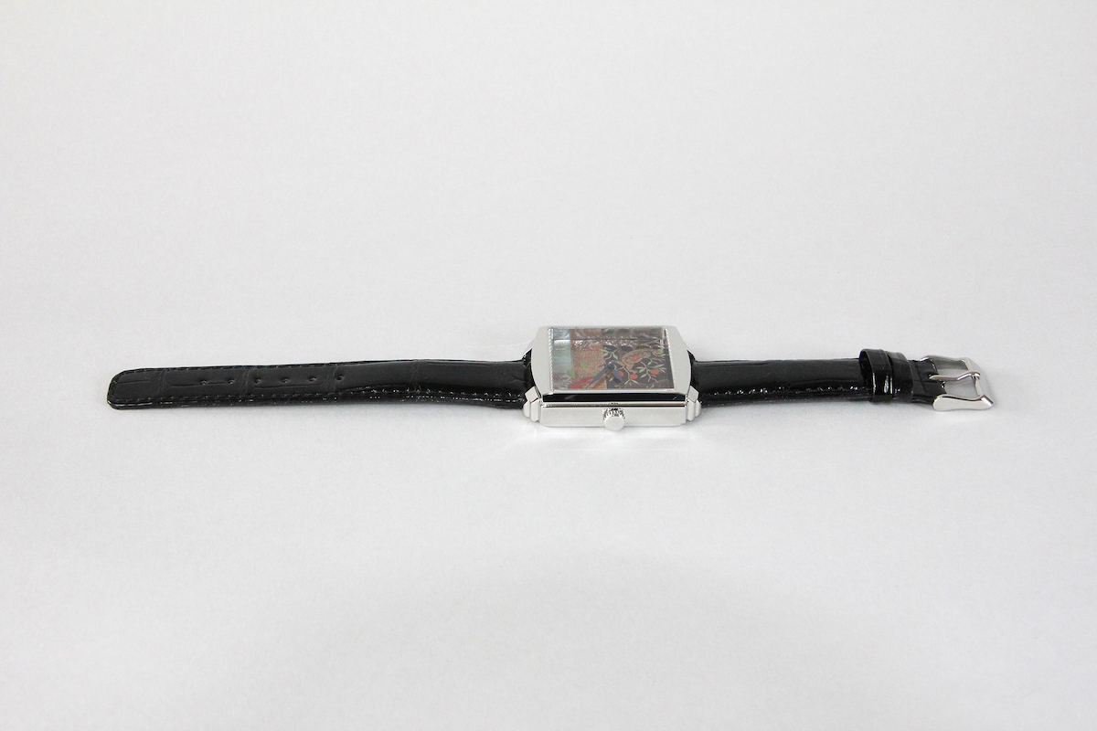 Urushi maki-e watches [Joga] Monkey-Crab Battle