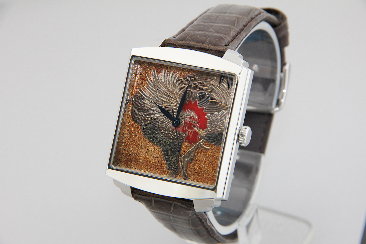 Urushi maki-e watches [Joga] Jakuchu’s A Hen