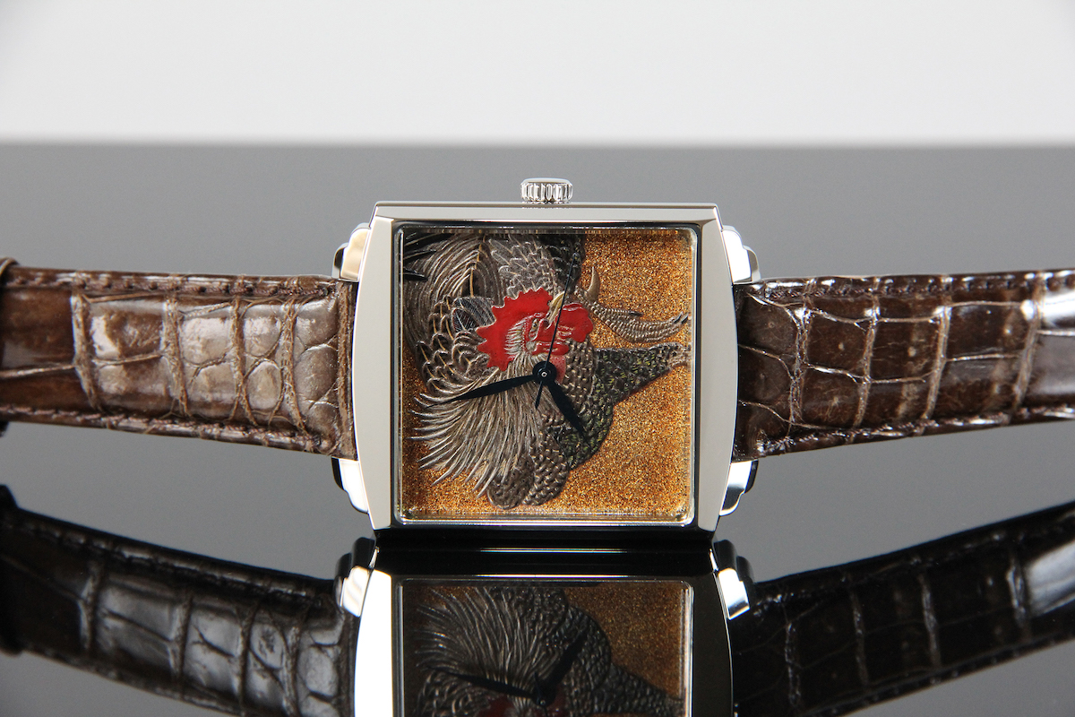 Urushi maki-e watches [Joga] Jakuchu’s A Hen