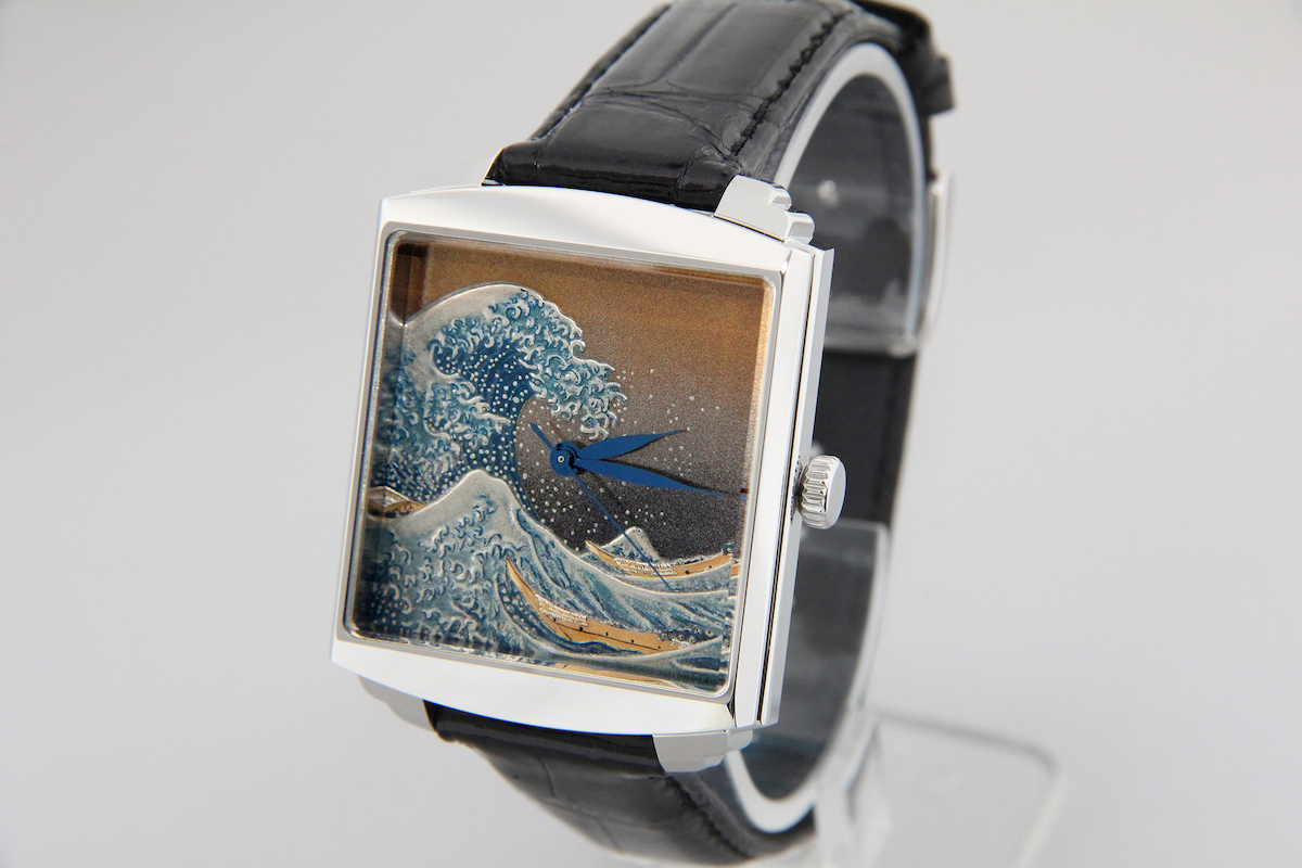 Urushi maki-e watches [Joga] Hokusai's Under the Wave off Kanagawa -Taka maki-e-
