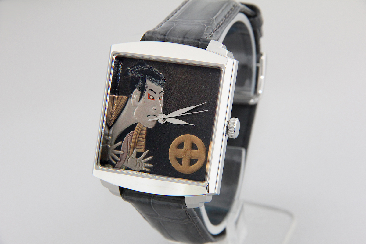 Urushi maki-e watches [Joga] Sharaku's Yakko Edobei -Taka maki-e-