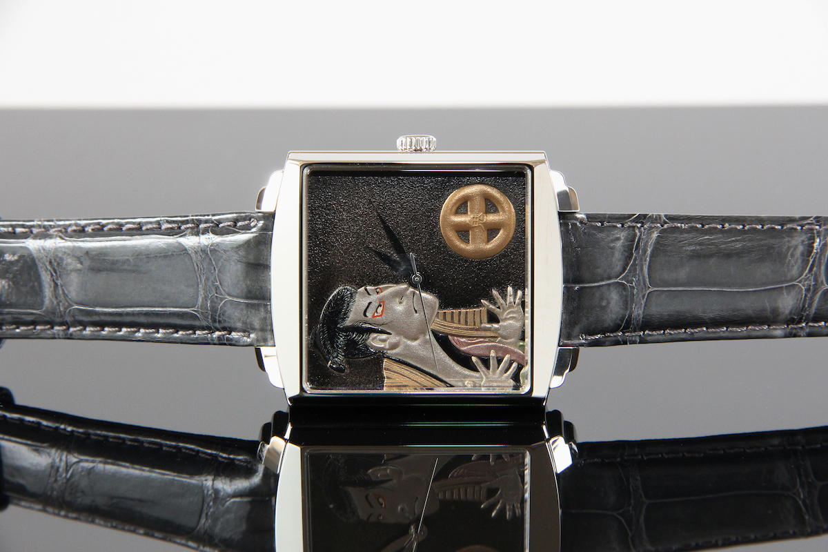 Urushi maki-e watches [Joga] Sharaku's Yakko Edobei -Taka maki-e-