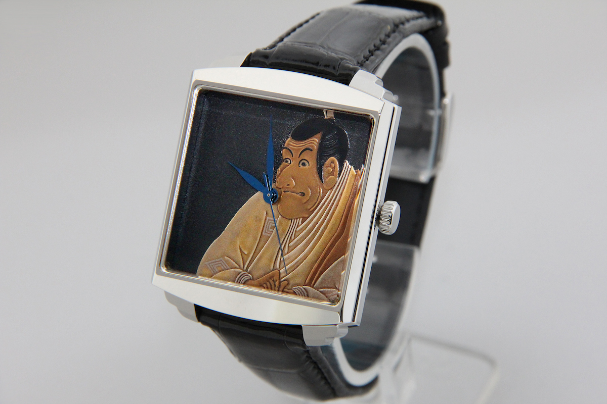 Urushi maki-e watches [Joga] Sharaku's The Actor Ichikawa Ebizo in the Role of Takemura Sadanoshin -Taka maki-e-