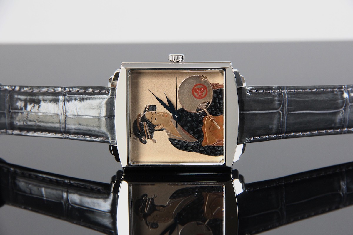 Urushi maki-e watches [Joga] Utamaro's The Beauty Takashima Ohisa -Taka maki-e-