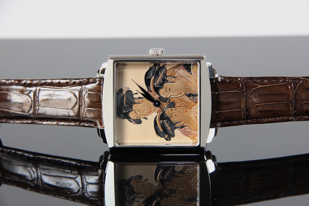 Urushi maki-e watches [Joga] Utamaro's Three beauties in Kansei -Taka maki-e-
