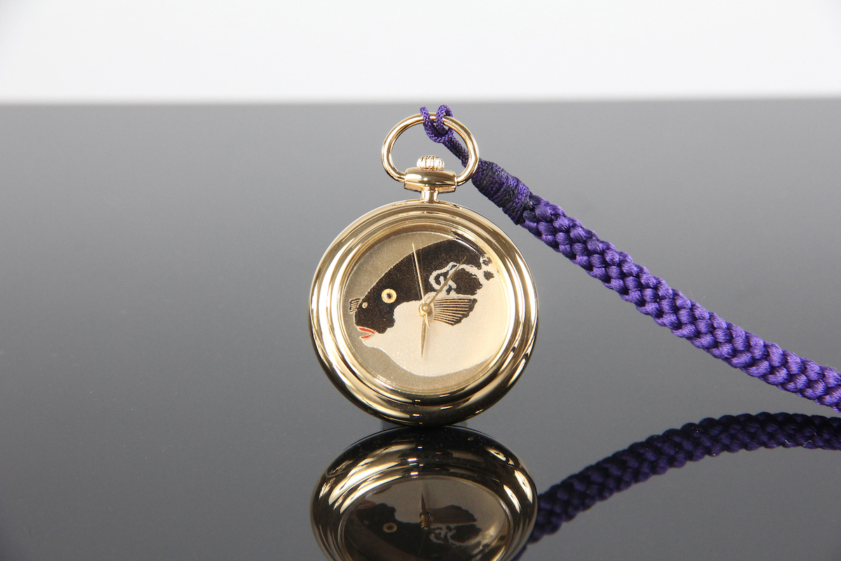 Urushi maki-e watches [Joga] uffer fish (Fuku)