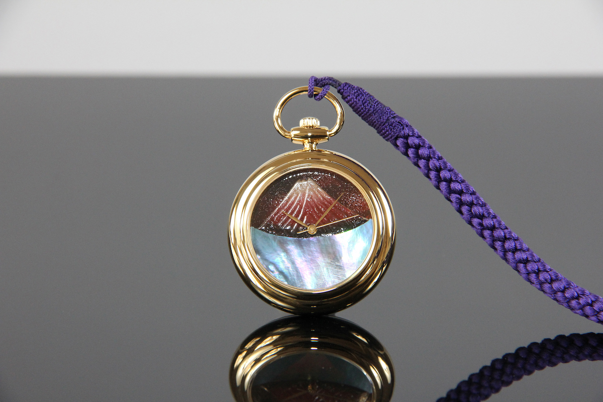 Urushi maki-e watches [JOGA]Mt. Fuji Upside Down