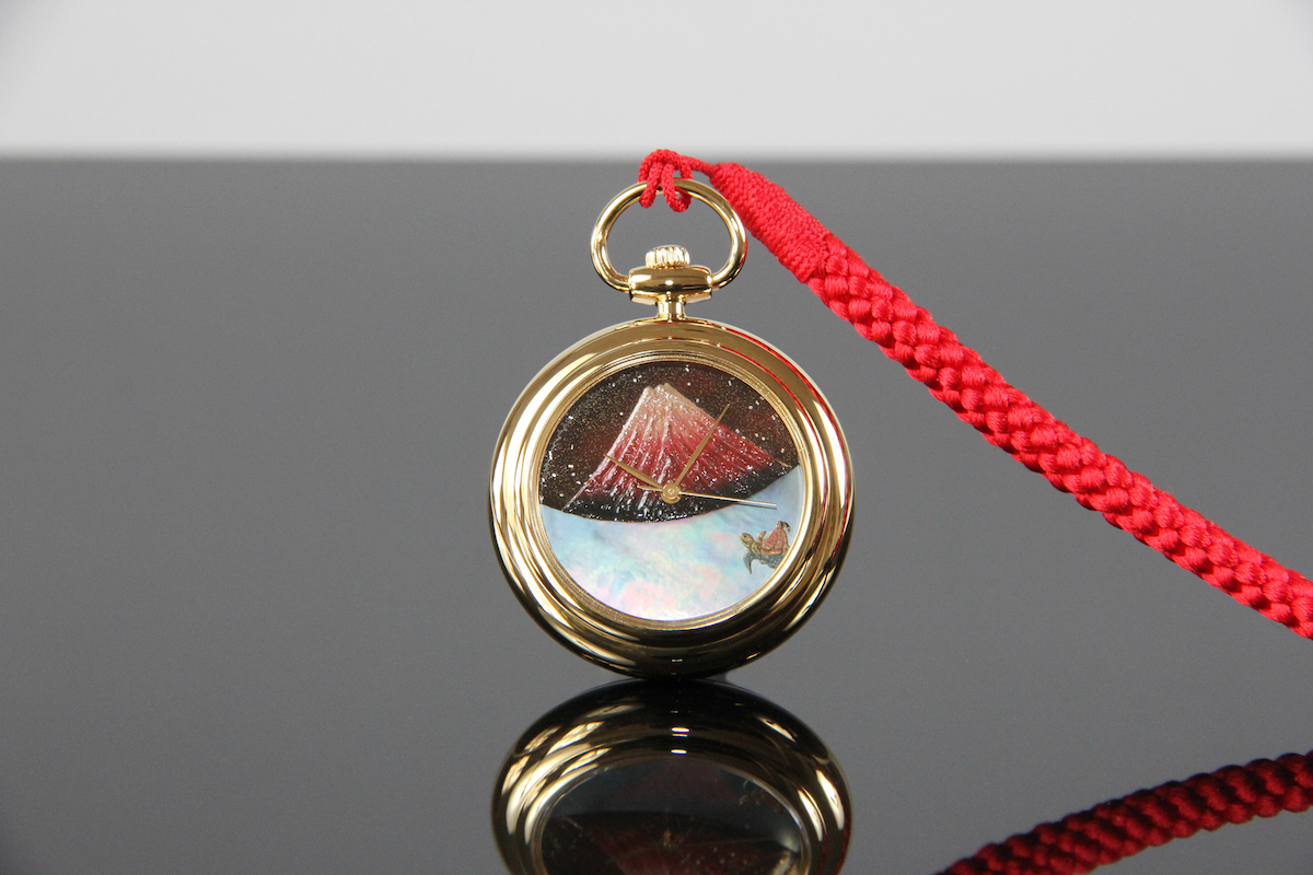 Urushi maki-e watches [JOGA]Upside-Down Fuji and Urashima Taro