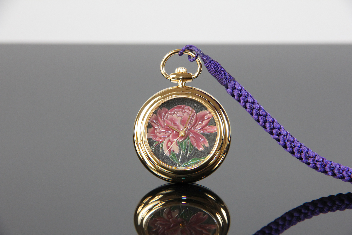 Urushi maki-e watches [JOGA]Jakuchu’s A peony