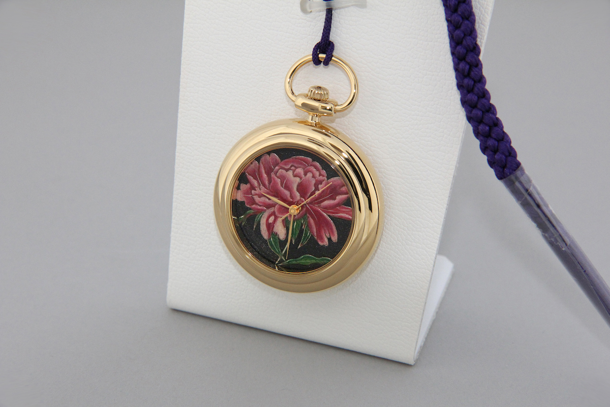 Urushi maki-e watches [JOGA]Jakuchu’s A peony