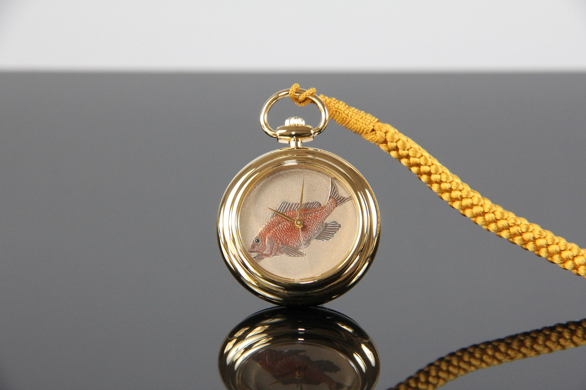 Urushi maki-e watches [JOGA]Jakuchu’s Jakuchu’s Fish (-Octopus)