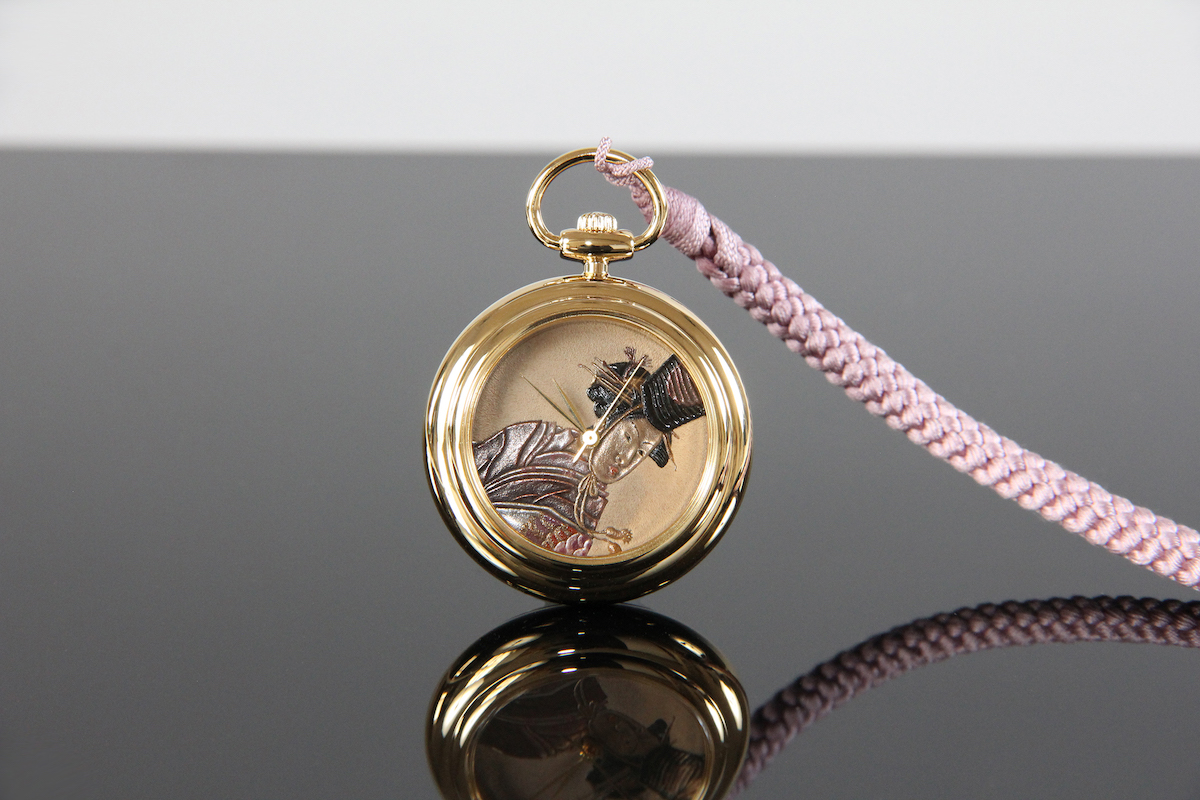 Urushi maki-e watches [Joga] Katsukawa Shunsho's Sanbasô Dance, from the series Patterns for Collage Pictures (Oshi-e-gata) -Taka maki-e-