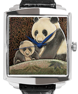 Maki-e watch [Panda parent and child]