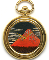 Maki-e watch[Red Fuji 1]