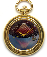 Maki-e watch[Upside-Down Fuji and the Inch-High Samurai]