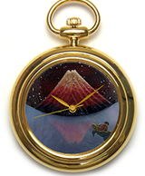 Maki-e watch[Upside-Down Fuji and the 
Urashima Taro]